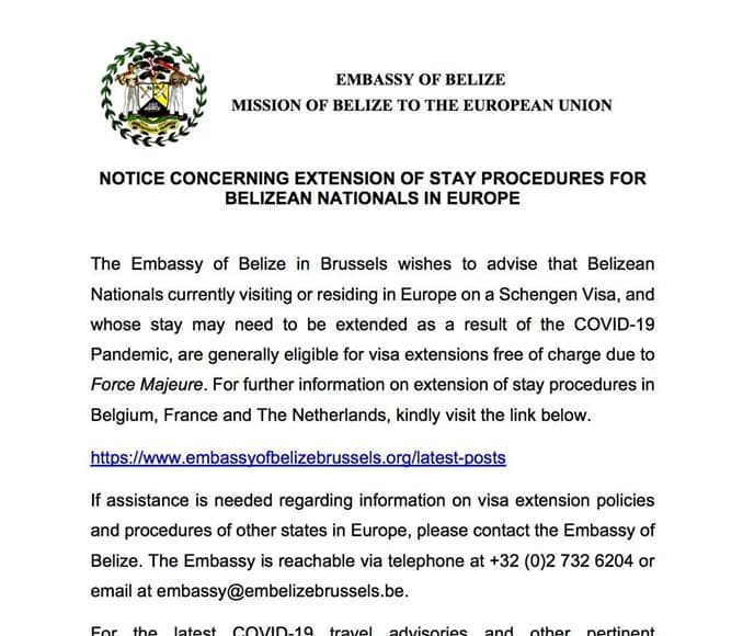 Belize nationals in Europe Zone