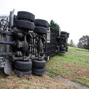 Tanker Overturned in Ladyville