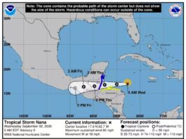 Tropical Storm Nana Update 08-02-2020